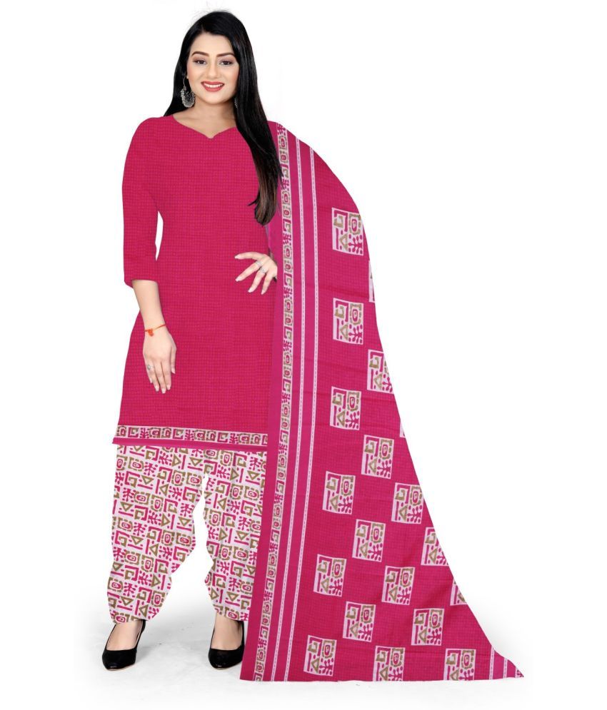     			Rajnandini Unstitched Cotton Blend Printed Dress Material - Multicolor ( Pack of 1 )