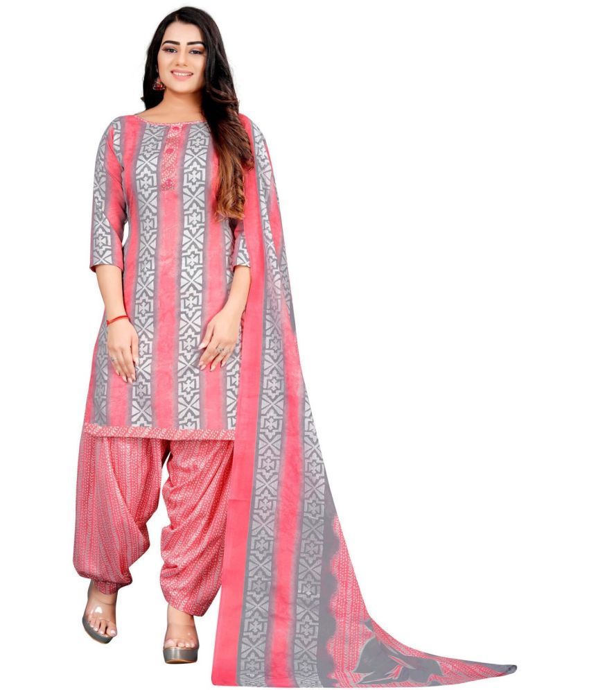     			Rajnandini Unstitched Cotton Blend Printed Dress Material - Multicolor ( Pack of 1 )