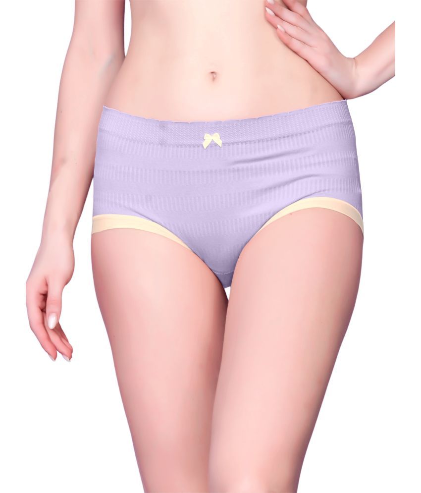     			3Mads Pack of 1 Nylon Boy Shorts For Women ( Purple )