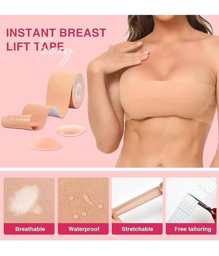     			Best Quality Cheapest Breast Lift Boob Tape with Skin Friendly Adhesive for Women|Last Upto 12 Hours - 2PC