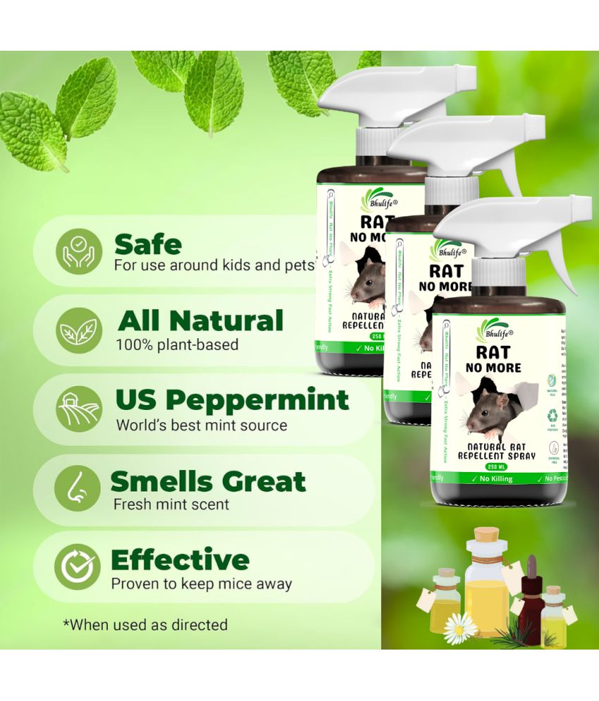     			Bhulife Rodent Spray Herbal Rat Repellent Spray Pack of 3