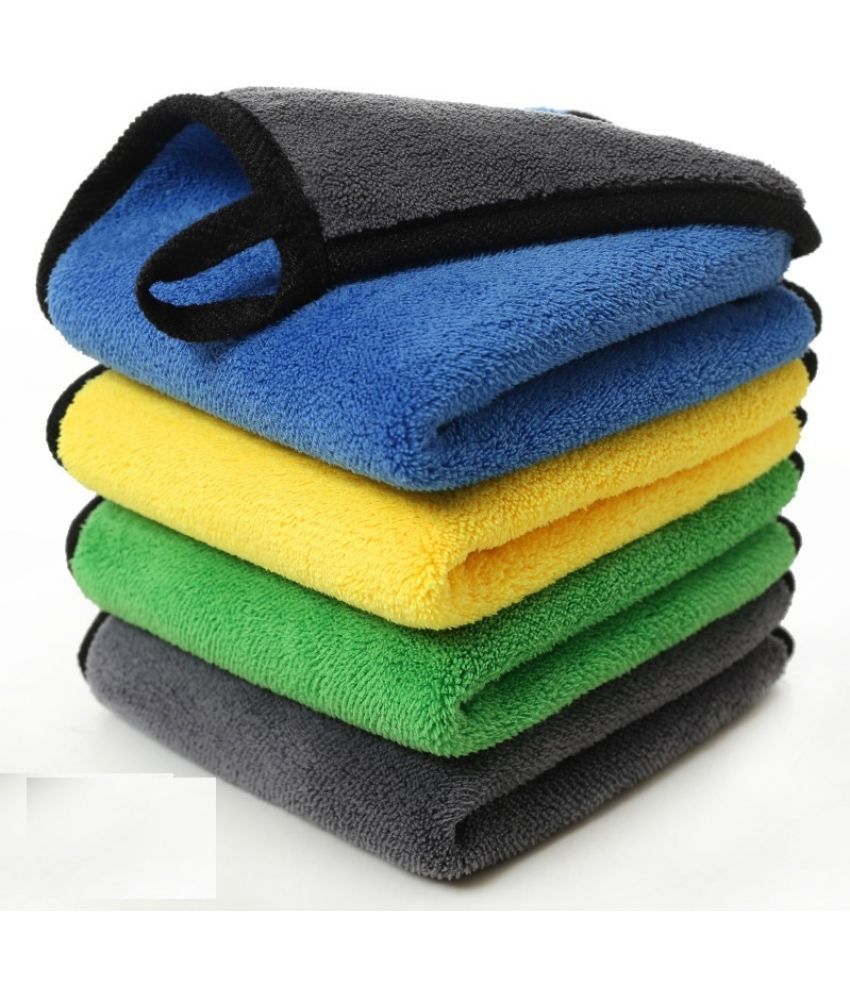     			Caronix Multicolor 600 GSM Microfiber Cloth For Automobile ( Pack of 4 )