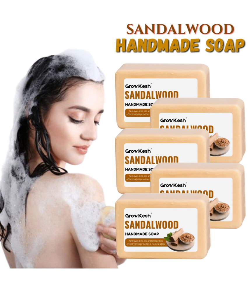     			Growkesh Skin Whitening Sandalwood Soap Soap for All Skin Type ( Pack of 5 )