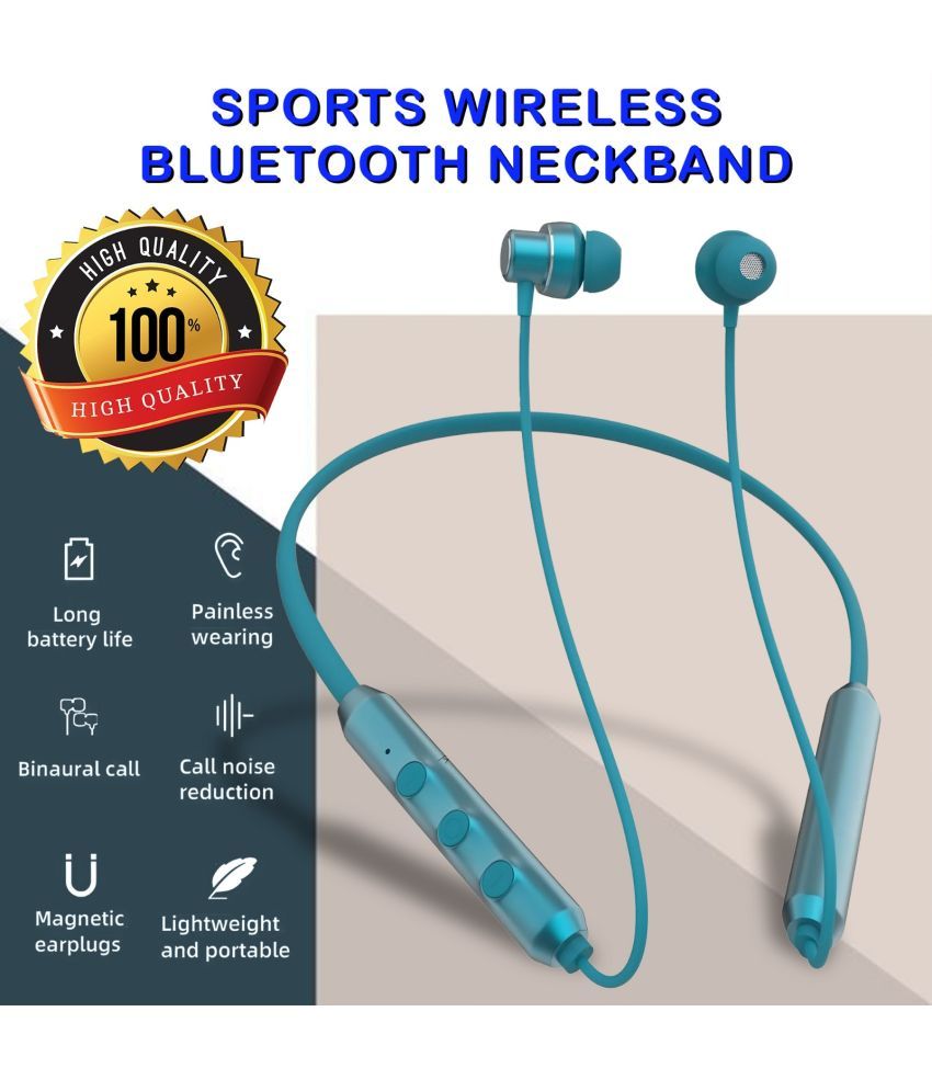     			HUG PUPPY JAZZ BLUE NECKBAND In-the-ear Bluetooth Headset with Upto 7h Talktime Deep Bass - Blue