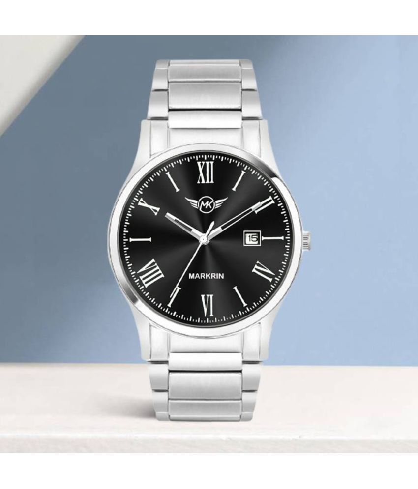     			MARKRIN Silver Stainless Steel Analog Men's Watch