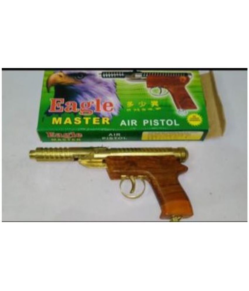     			SunTap Eagle-Master-Golden-Wooden-handle  -  Air Pistol Metal Gun / Bandook With Free 100 Pellets / Bullets