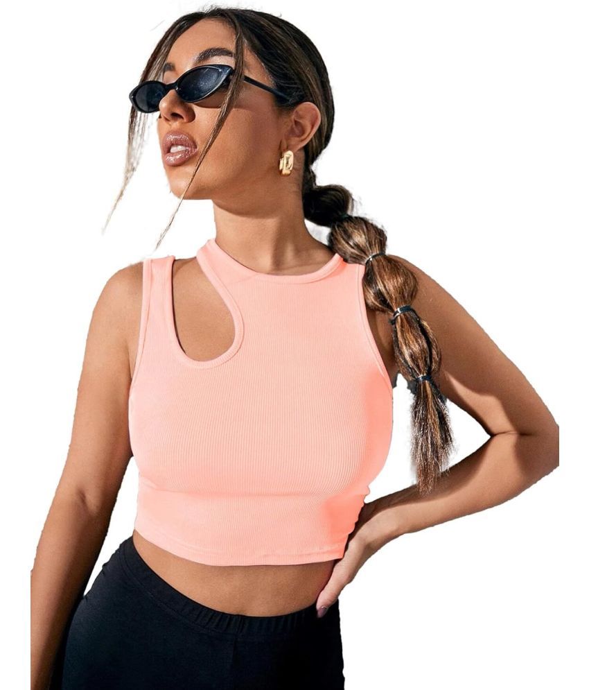     			Calm Down Pink Crepe Women's Crop Top ( Pack of 1 )