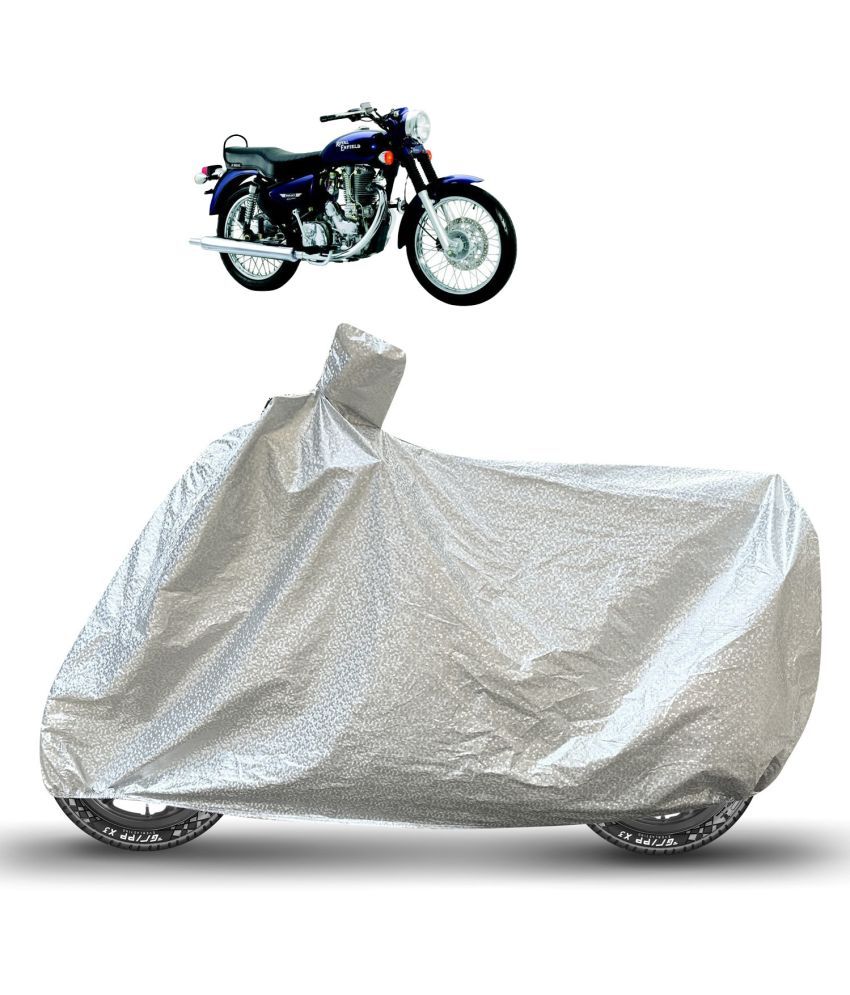     			Caronix Bike Body Cover for Royal Enfield Bullet Electra Twinspark ( Pack of 1 ) , Silver