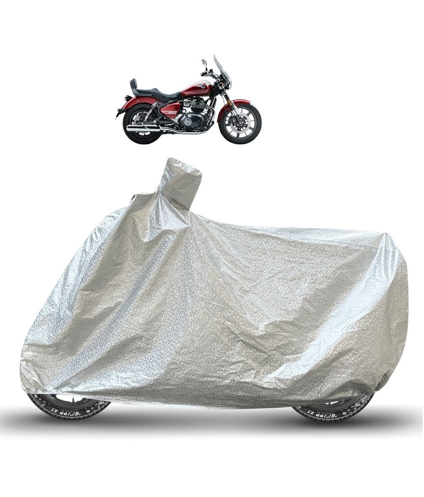     			Caronix Bike Body Cover for Royal Enfield Meteor BS6 ( Pack of 1 ) , Silver