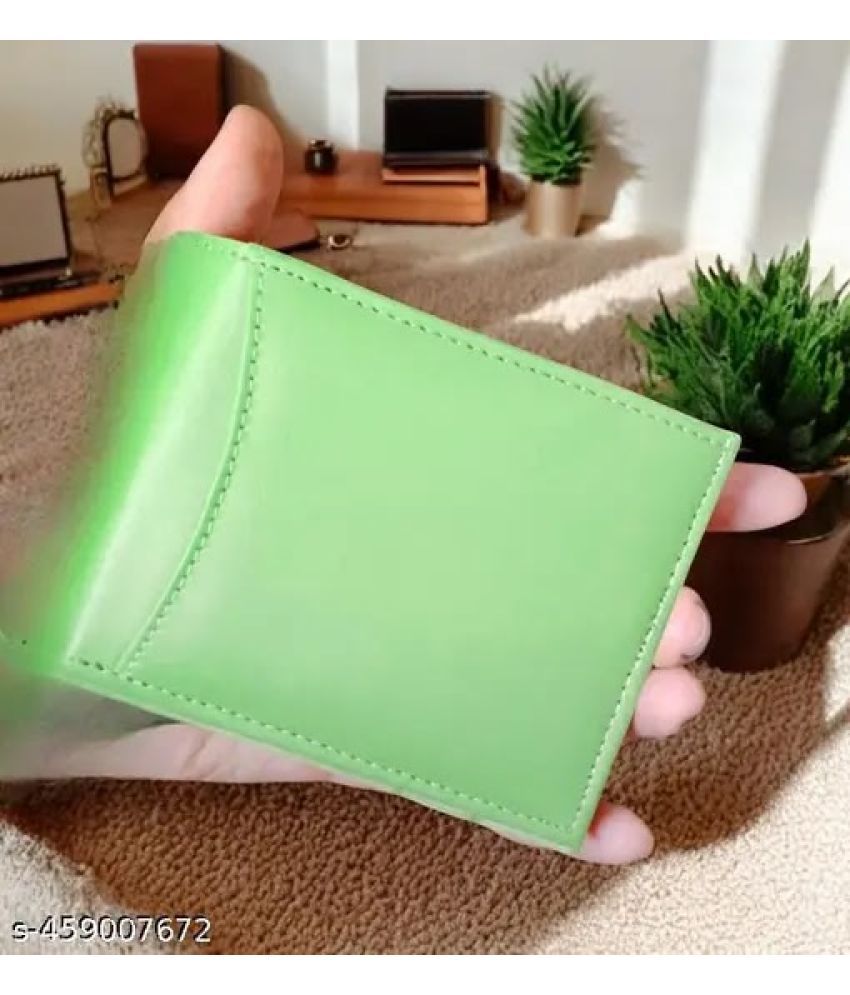     			Celed Leather Self Design Men's Regular Wallet With 2 Slots For Card ( Green , Pack of 1 )