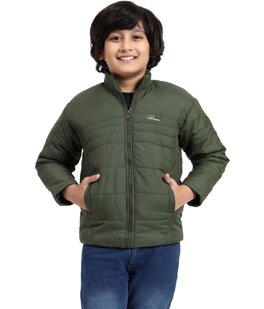     			Hiflyers Girls Polyester Quilted & Bomber Jacket For ( Pack of 1 , Green )