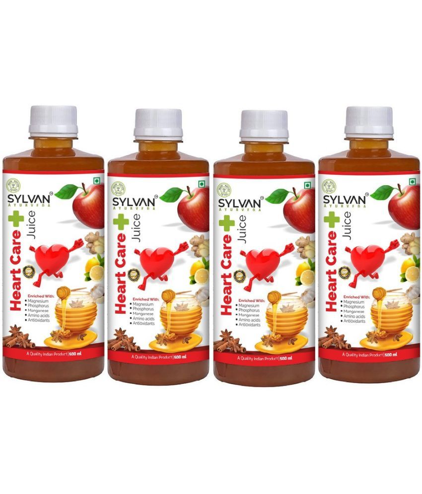     			SYLVAN AYURVEDA HEART CARE+ JUICE IN 500ML HELP IN HEART DISEASE, IMPROVE BLOOD CIRCULATION | SET OF 4| JAMBO PACK (3 x 666.67 ml)