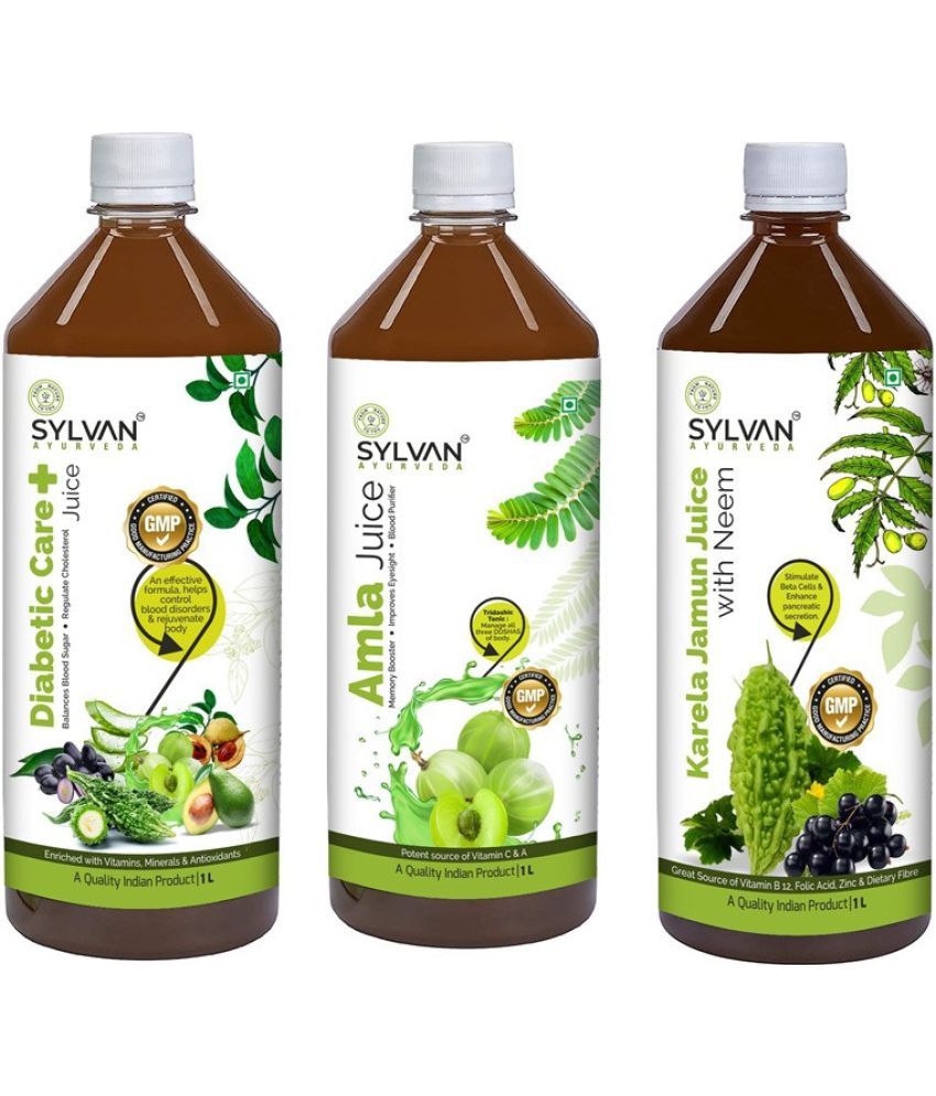     			SYLVAN AYURVEDA SYLVAN KARELAN JAMUUN JUICE WITH NEEM + AMLA JUICE + DIABETIC CARE JUICE 3L (3 x 333.33 L)