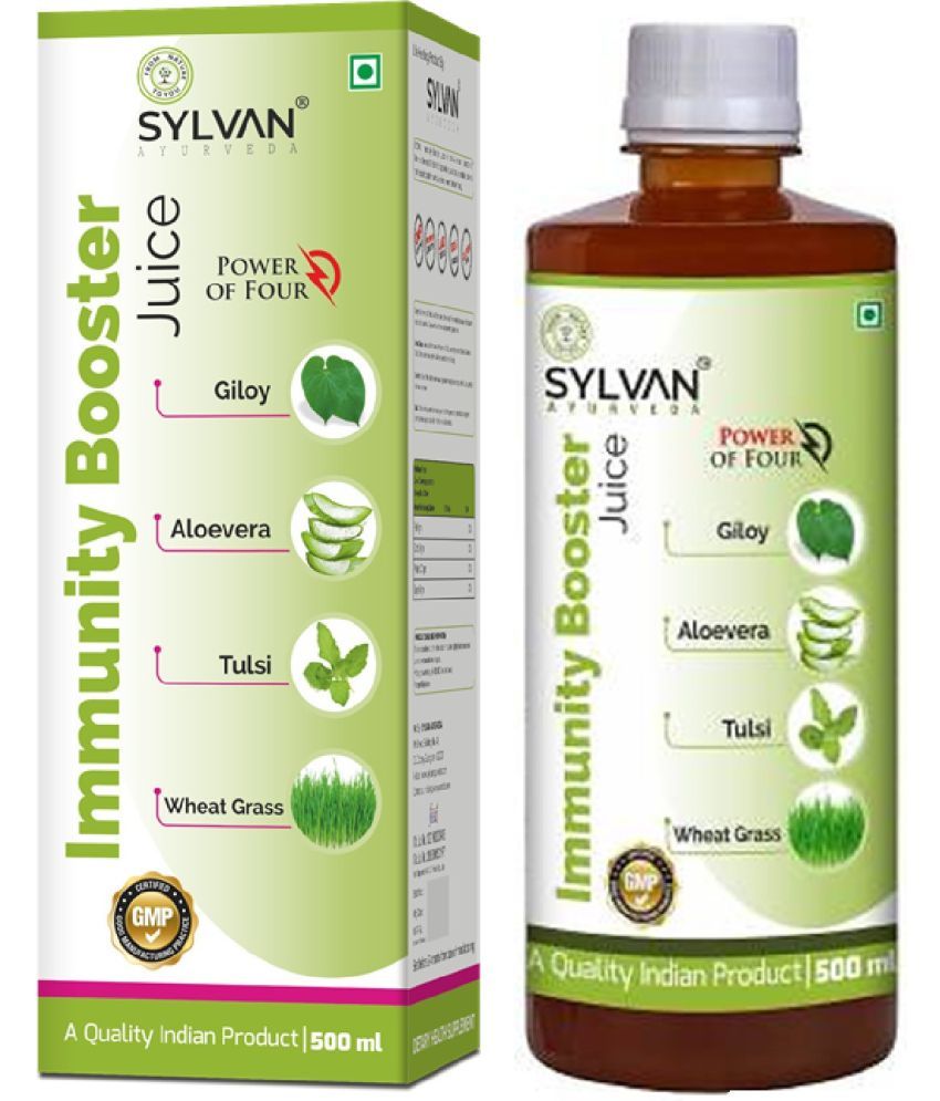     			SYLVAN AYURVEDA Sylvan Giloy Juice with Tulsi, Wheatgrass, Aloevera - 500 ML Pack I Boost Immunity (500 ml)