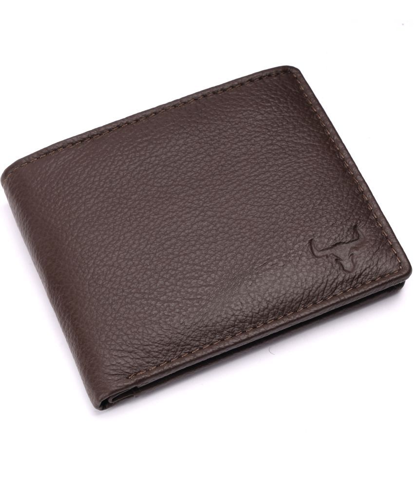     			WILDNAPA 100% Leather Solid Men's Regular Wallet With 4 Slots For Card ( Brown , Pack of 1 )