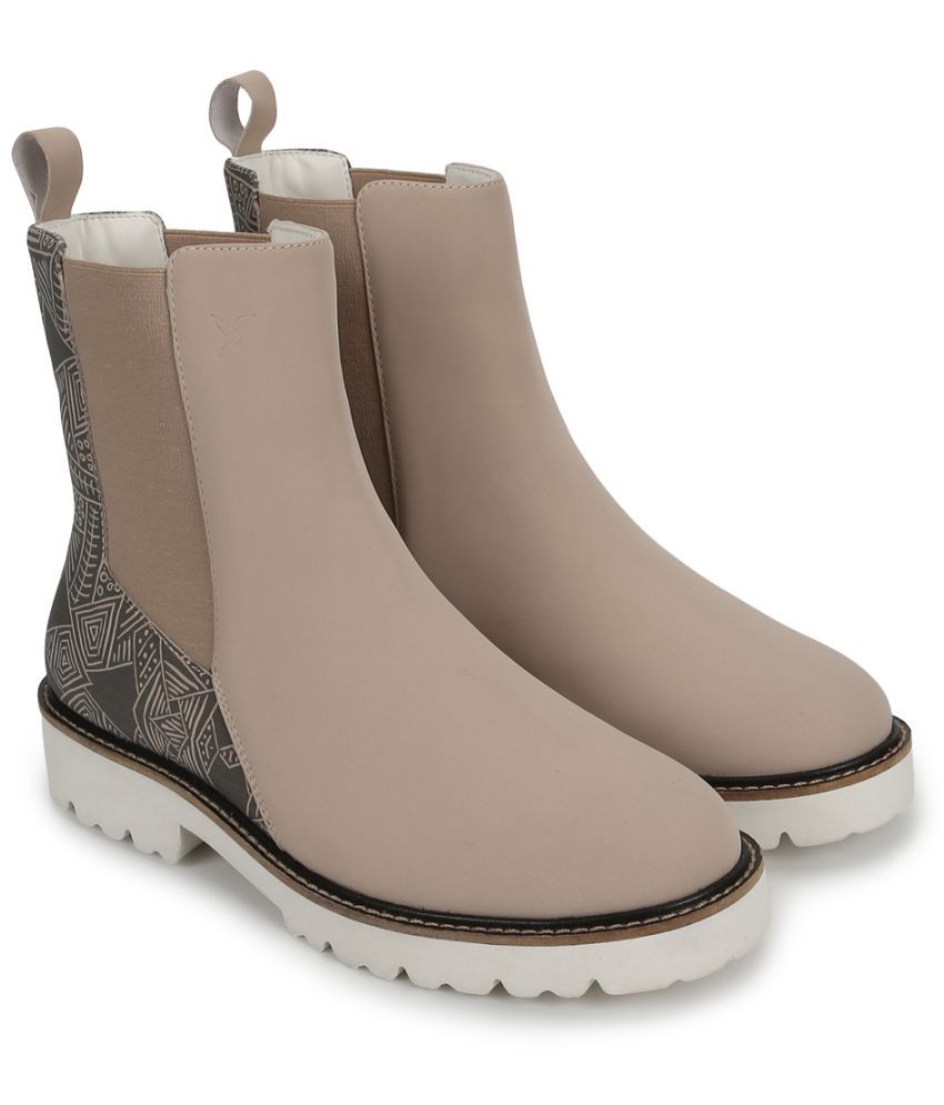     			Yoho Beige Women's Ankle Length Boots