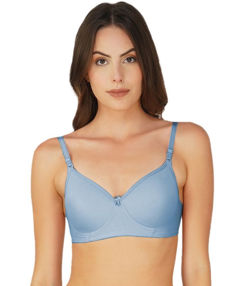     			Arc de Shapes Pack of 1 Cotton Blend Lightly Padded T-Shirt Bra For Women ( Blue )