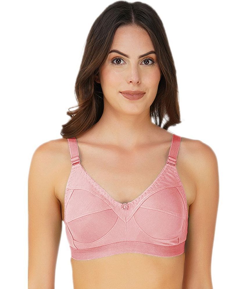     			Arc de Shapes Pack of 1 Cotton Blend Non Padded Everyday Bra For Women ( Peach )