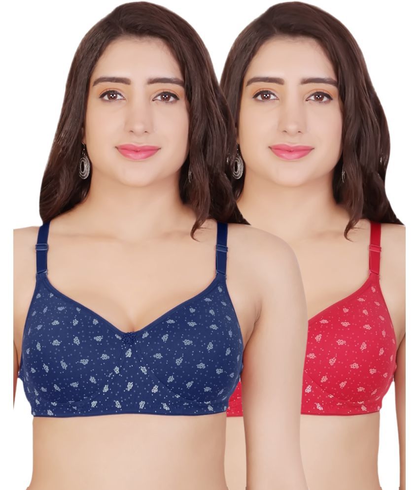     			Arc de Shapes Pack of 2 Cotton Blend Lightly Padded Bralette Bra For Women ( Beige )