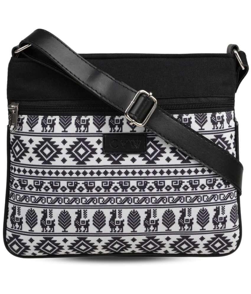     			CYW Sling Bag Canvas Set of 1 ( Black )