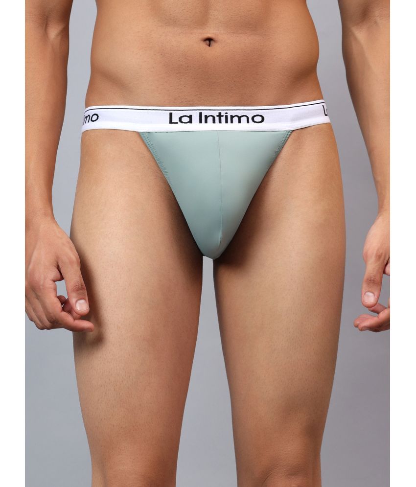     			La Intimo Pack of 1 Nylon Briefs For Men's ( Green )