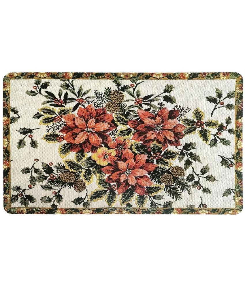     			Revexo PVC Floral Rectangle Table Mats ( 40 cm x 32 cm ) Pack of 1 - Multi