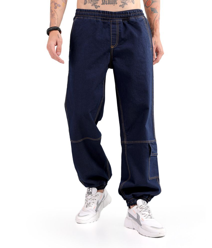     			The Indian Garage Co. Jogger Men's Jeans - Navy Blue ( Pack of 1 )