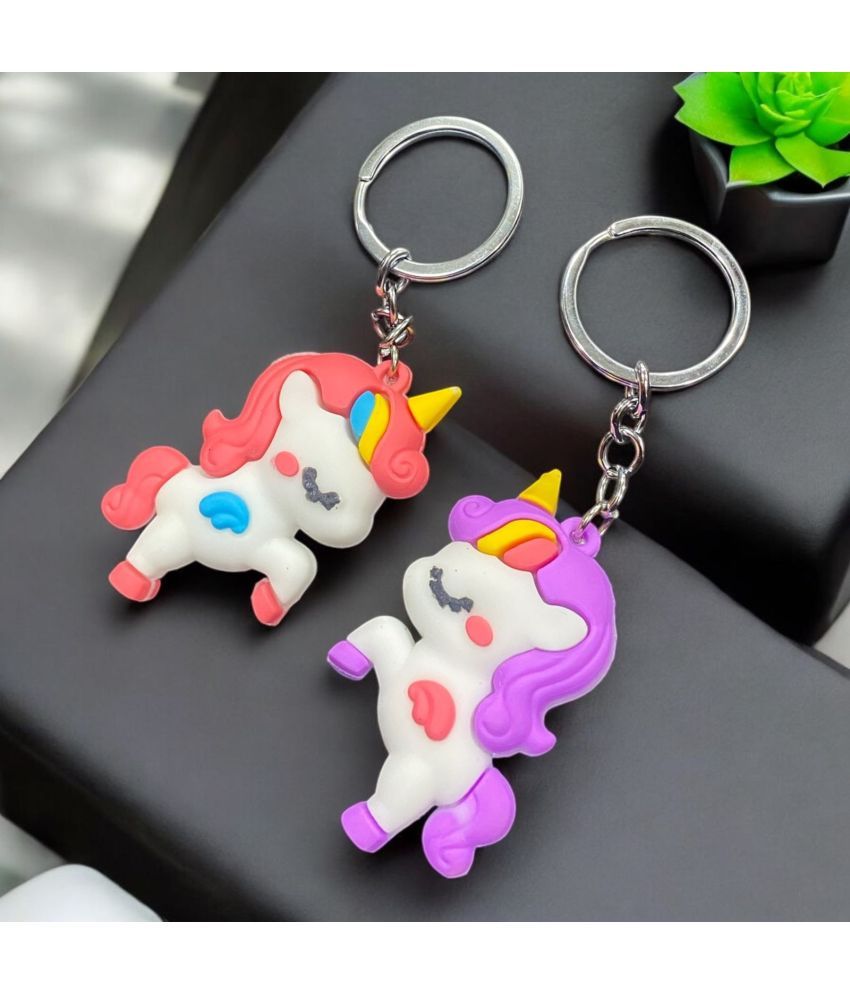     			AgTrendz Rubber Keychain Set of 2 Multicolour