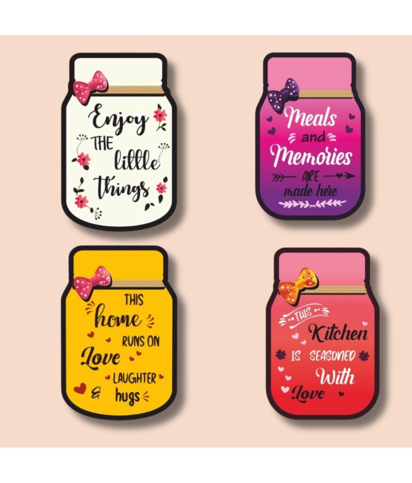     			Phirki Studio Wood Fridge Magnet - Pack of 4