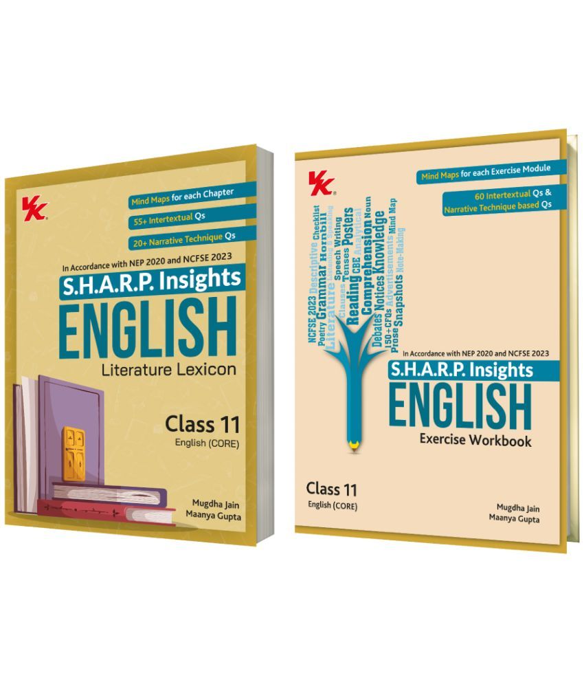     			S.H.A.R.P. Insights-CBSE Class 11 English(Core) Lexicon with Ex. Workbook(Set of 2 ) by Mugdha Jain(BITS Pilani, IIM-A) & Maanya Gupta(IIM-A) 2025-26