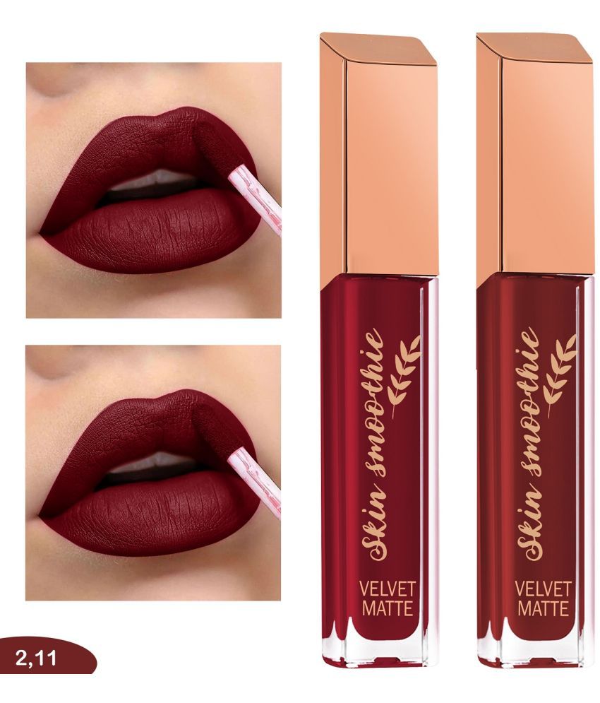     			SKIN SMOOTHIE Brown Matte Lipstick 6