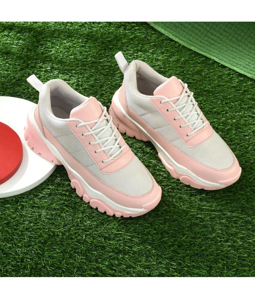     			Sneakersvilla Pink Women's Sneakers