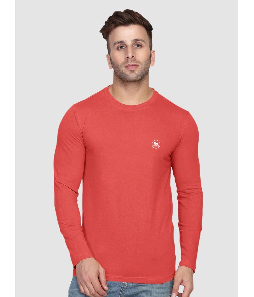     			TAZO Cotton Blend Regular Fit Solid Full Sleeves Men's Round T-Shirt - Red ( Pack of 1 )