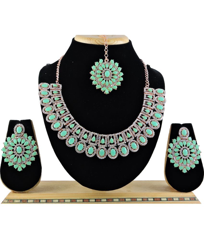     			Vatsalya Creation Khaki Alloy Necklace Set ( Pack of 1 )