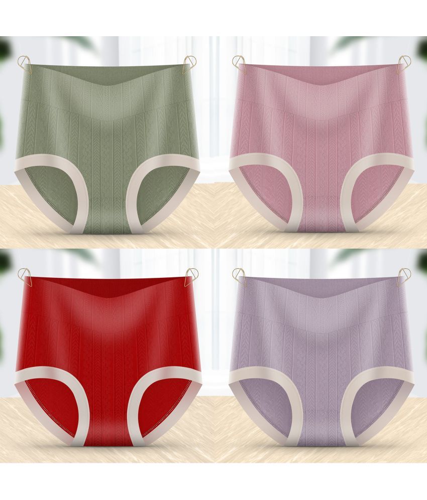     			3Mads Pack of 4 Nylon Hipster For Women ( Multicolor11 )