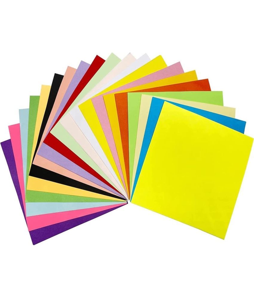     			ECLET Neon Origami Paper 15 cm X 15 cm Pack of 100 Sheets (10 sheet x 10 color) Fluorescent Color Both Side Coloured For Origami, Scrapbooking, Project Work.35