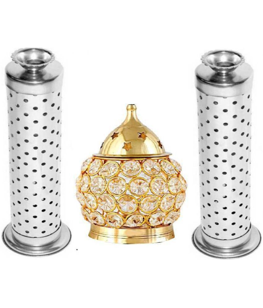     			FASHION BIZZ Brass Floor Diya - Pack of 3