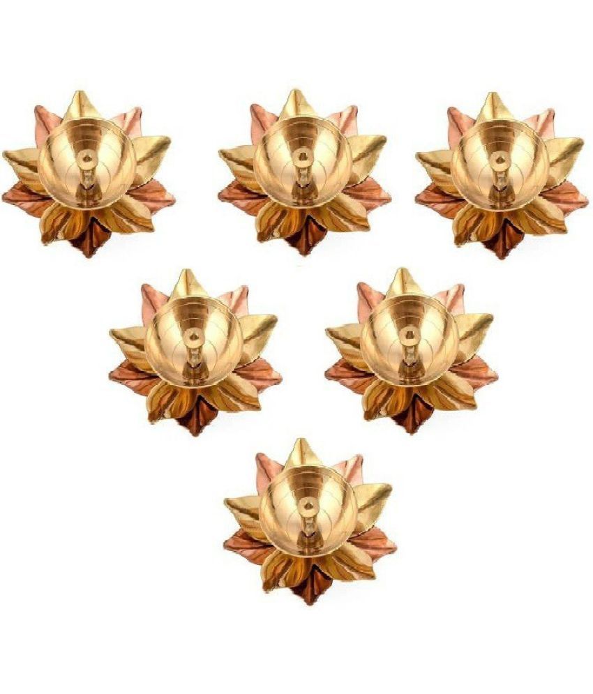     			FASHION BIZZ Brass Table Diya - Pack of 6