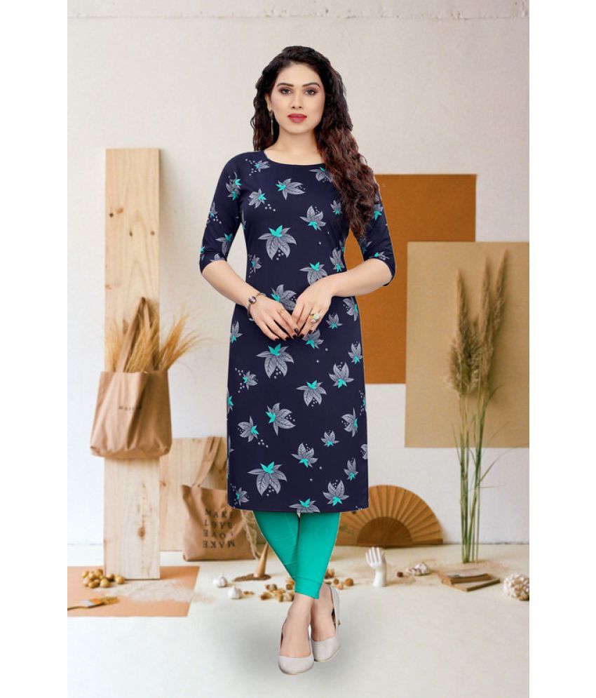     			KETAKI FASHION Pack of 1 Crepe Printed Straight Women's Kurti - ( Multicolor )