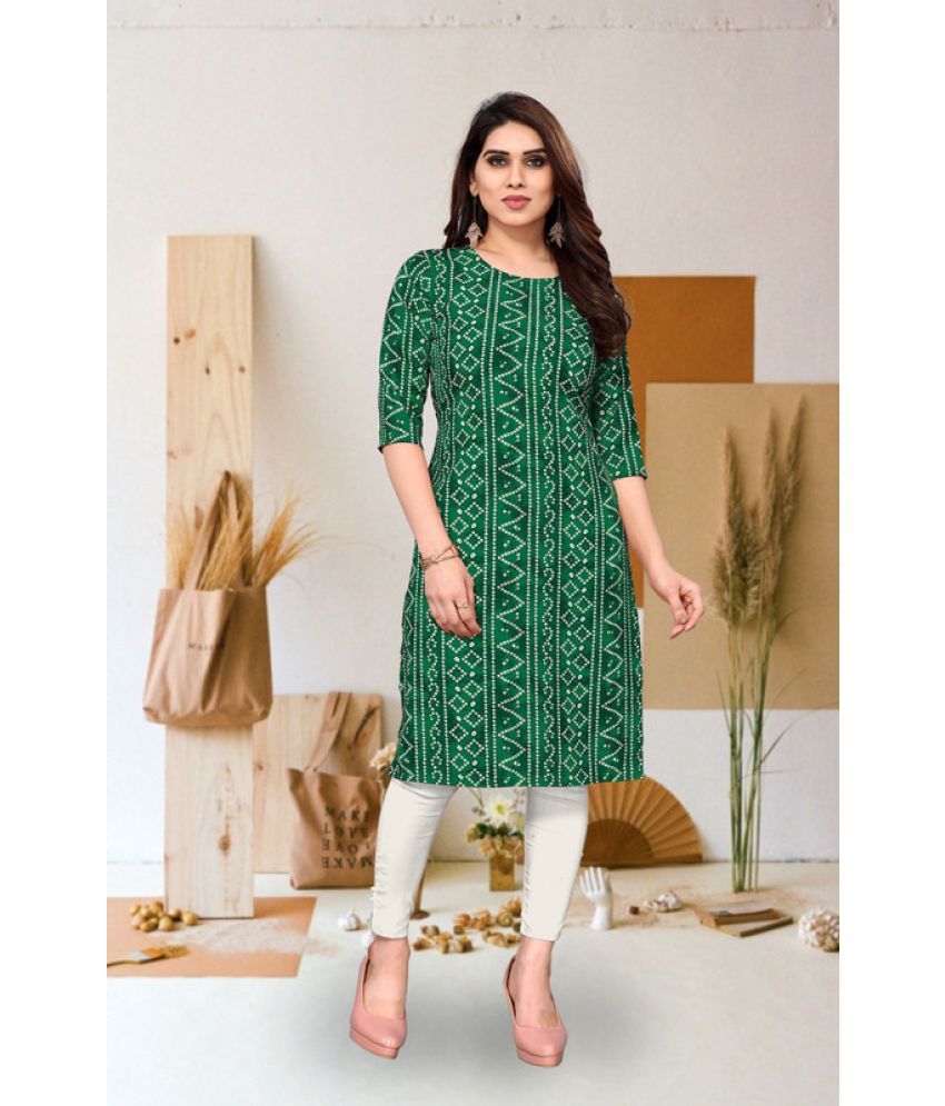     			KETAKI FASHION Pack of 1 Crepe Printed Straight Women's Kurti - ( Multicolor )