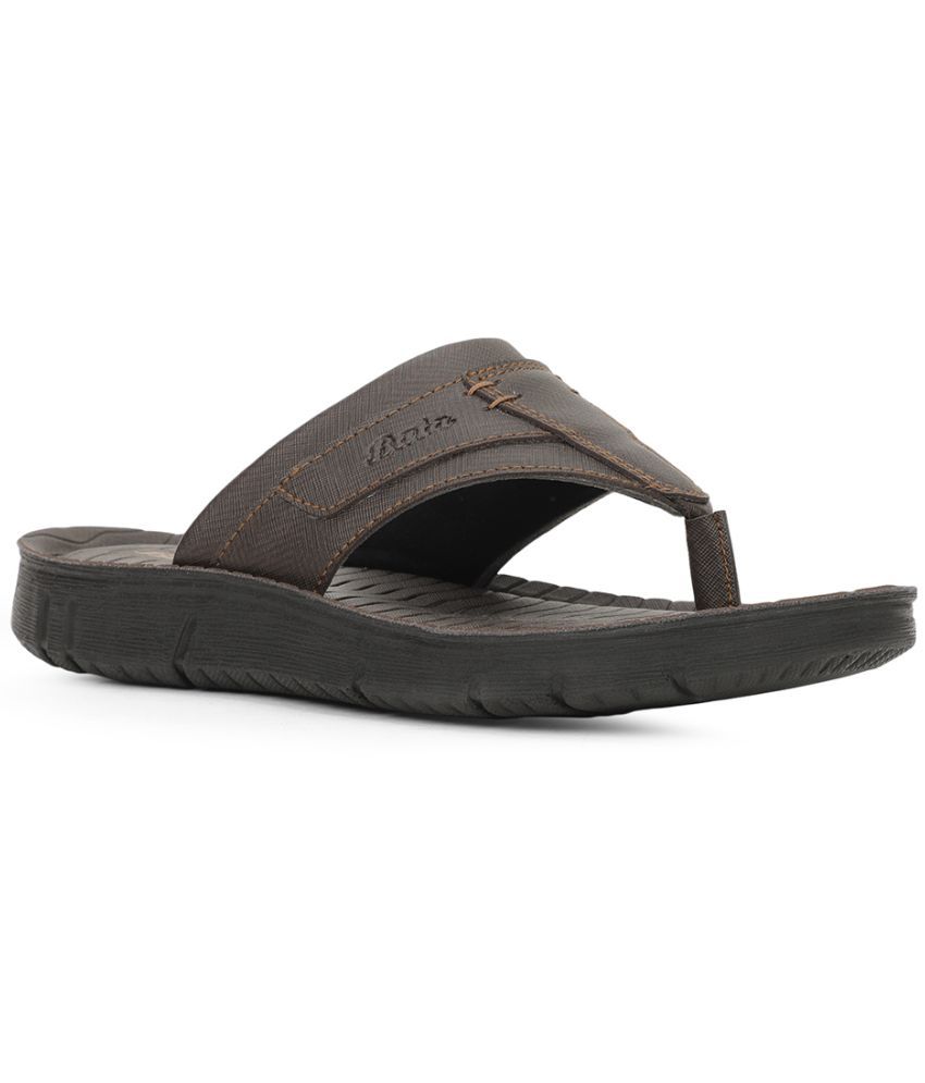     			Bata Brown Men's Thong Flip Flop