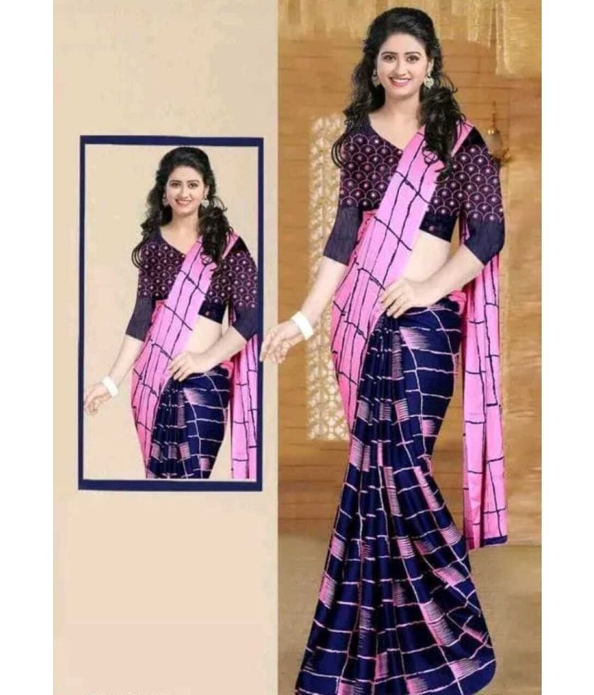     			JIHANA FAB Pack of 1 Chiffon Printed Saree With Blouse Piece ( Pink )