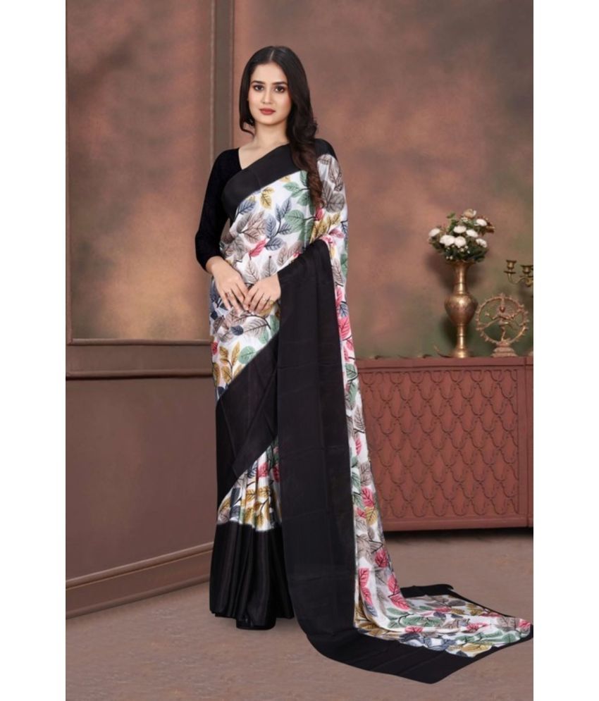     			JIHANA FAB Pack of 1 Chiffon Printed Saree With Blouse Piece ( Multicolor )