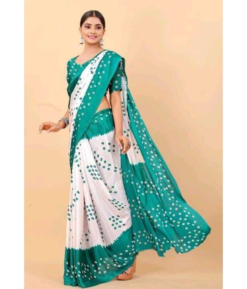     			JIHANA FAB Pack of 1 Georgette Self Design Saree With Blouse Piece ( Green )