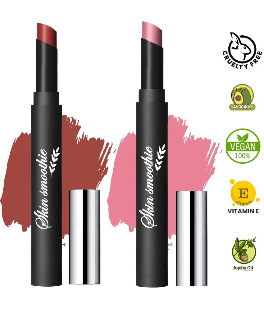     			SKIN SMOOTHIE Pink,Hot Pink Matte Lipstick 5 G