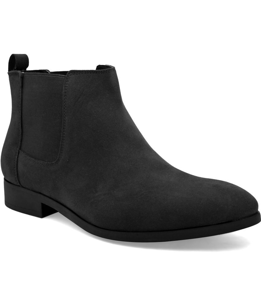     			San Frissco Black Men's Chelsea Boots