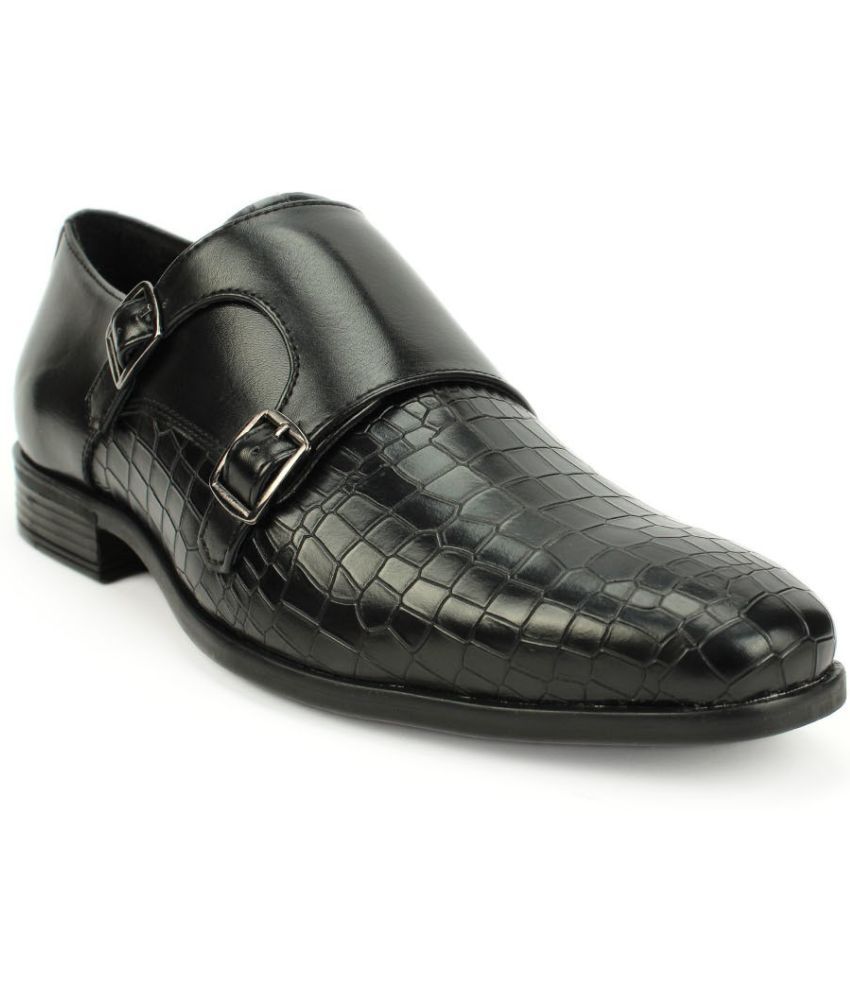     			San Frissco Black Men's Monk Strap Formal Shoes