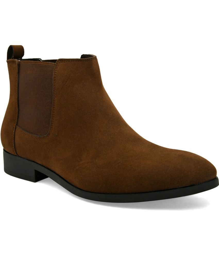     			San Frissco Brown Men's Chelsea Boots