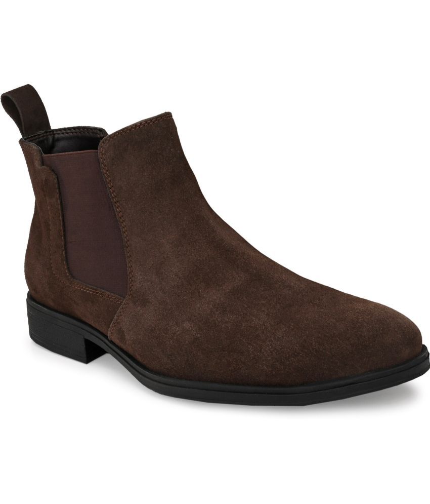     			San Frissco Brown Men's Chelsea Boots