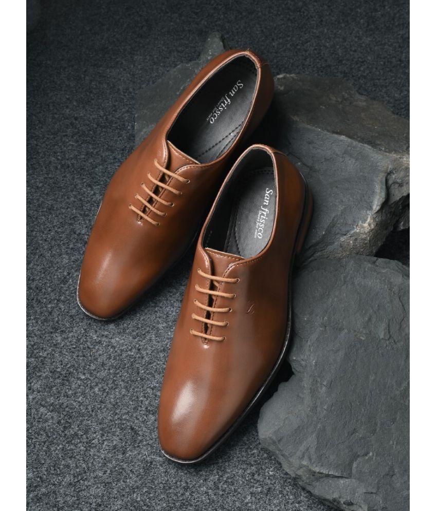     			San Frissco Tan Men's Oxford Formal Shoes